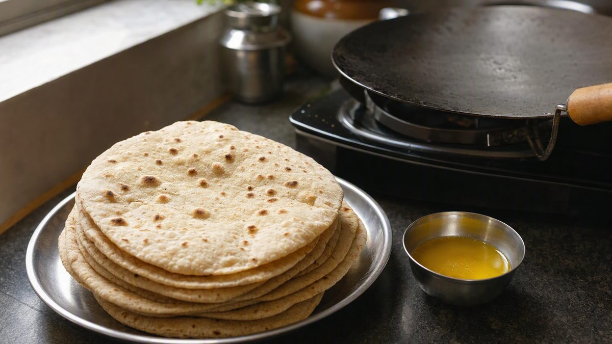 Calories in Chapati and Roti: By Size, Ghee and Flour