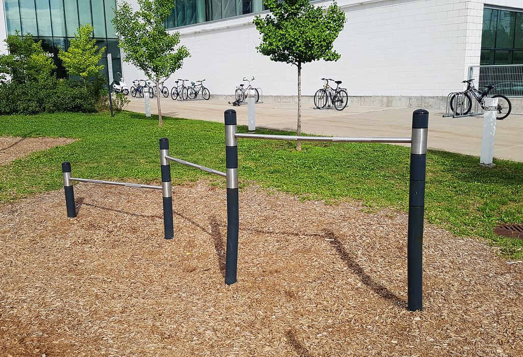 Empty outdoor calisthenics bars